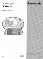 Panasonic SCPM20 - CD STEREO SYSTEM Operating Instructions Manual