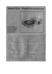 Rollei P37 autofocus Manual