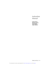 Kistler 9306A Instruction Manual