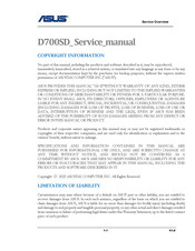 Asus D700SD Service Manual
