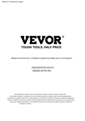 VEVOR RF-RY-031 Manual