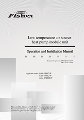 Fisher CAM-E1550C-3F Operation And Installation Manual