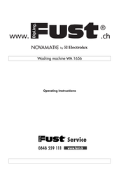 Electrolux NOVAMATIC Fust WA 1656 Operating Instructions Manual