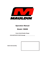 Mauldin 1860B Operation Manual