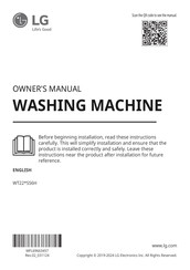 LG WT22 SS6H Series Owner's Manual