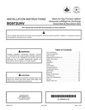 Blue Summit BG972UHV Installation Instructions Manual