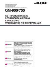 JUKI QM-900 Instruction Manual