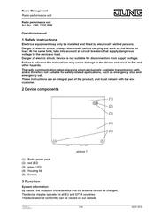 Jung FWL 2200 WW Operation Manual