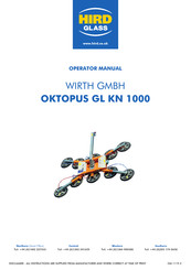 WIRTH OKTOPUS GLASS-Jack GL-KN 1000 Operator's Manual