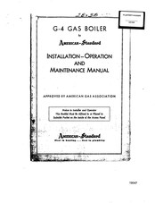 American Standard G-44 Installation, Operation And Maintenance Manual