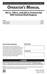 MTD 163 cc Operator's Manual