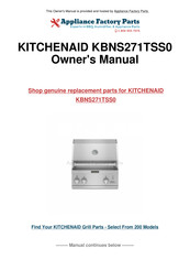 KitchenAid KBNS271TSS0 Installation Instructions And Use & Care Manual