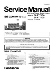 Panasonic SA-PT75GS Service Manual