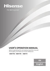 Hisense HRBF179 User's Operation Manual
