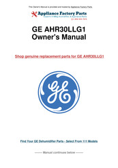 GE AHR30LLG1 Owner's Manual