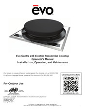 Evo Centre 23E Operator's Manual Installation, Operation, And Maintenance