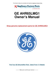 GE AHR65LMG1 Owner's Manual