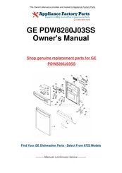 GE Profile PDW8280J03SS Owner's Manual
