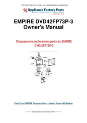 Empire Comfort Systems INTERMITTENT PILOT DVD42FP73P-3 Installation Instructions Manual