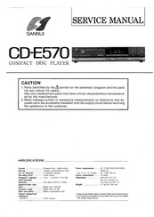 Sansui CD-E570 Service Manual