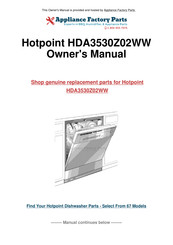 GE Hotpoint HDA3530Z02WW Owner's Manual