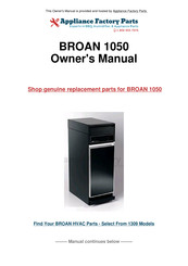 NuTone 1052-B Service Manual
