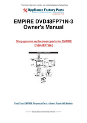 Empire Comfort Systems INTERMITTENT PILOT DVD48FP71N-3 Installation Instructions Manual