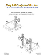 Easy Lift Equipment EAGLE-GRIP EG2LDCM2-FQC Operation & Maintenance Instructions Manual