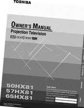 Toshiba 50HX81 Owner's Manual