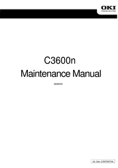 Oki C3600n Maintenance Manual