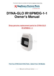 Dyna-Glo IR18PMDG-1-1 Owner's Manual