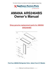Amana ARS2464BS Owner's Manual