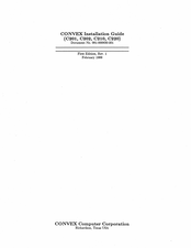 Convex C210 Installation Manual