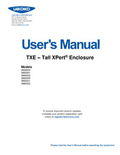 Labconco TXE-Tall XPert 3892022 User Manual