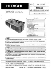 Hitachi CX-200 Service Manual