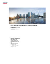 Cisco NCS 500 Series Hardware Installation Manual