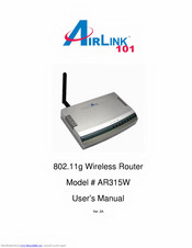 Airlink101 802.11g AR315W User Manual