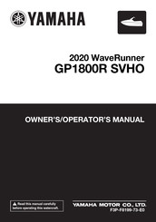 Yamaha WaveRunner GP1800R SVHO 2020 Owner's/Operator's Manual