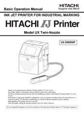 Hitachi UX-D860WP Basic Operation Manual