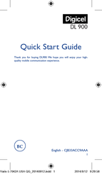 Alcatel Digicel DL 900 Quick Start Manual