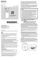 Sony YY7863E Reference Manual