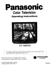 Panasonic CT-36SF24 Operating Instructions Manual