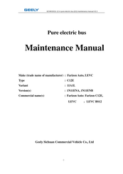 Geely C12e Maintenance Manual