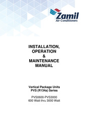Zamil PVS Series Installation, Operation & Maintenance Manual