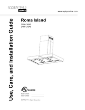 Zephyr Roma Island ZRM-E42AS Instructions For The Use, Care And Installation