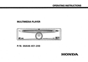 Honda 08A06-4E1-200 Operating Instructions Manual