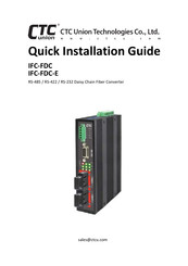 CTC Union IFC-FDC-E Quick Installation Manual