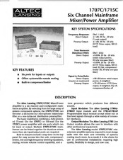 Altec Lansing 1715C MIXER AMPLIFIER Manual