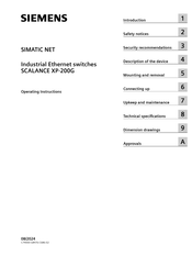 Siemens SIMATIC NET SCALANCE XP-200G Operating Instructions Manual