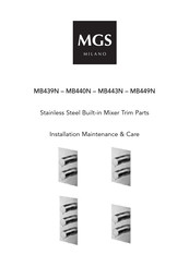 MGS MB439N Maintenance & Care Manual